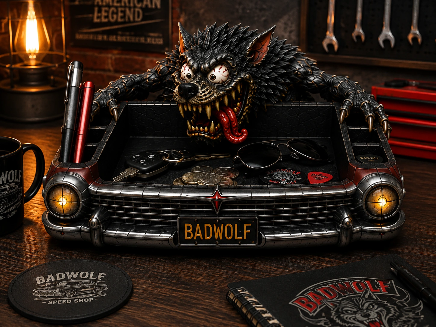 Bad Wolf Hot Rod Desk Organizer