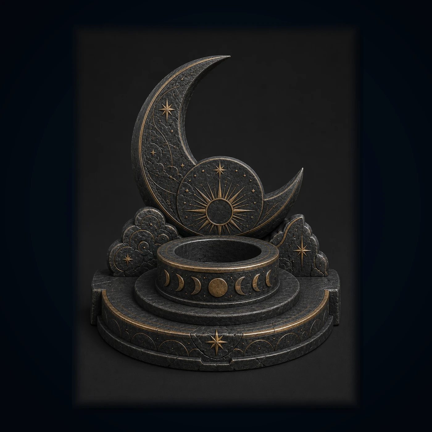 Celestial Crescent LED Pedestal official product render