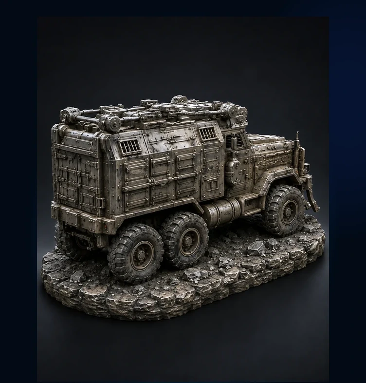Cragbound War Rig Armored Transport back render