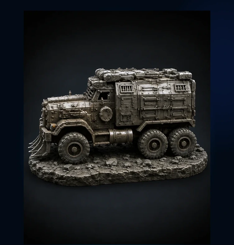 Cragbound War Rig Armored Transport side render