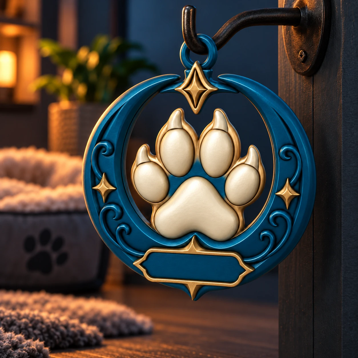 Crescent Paw Ornament