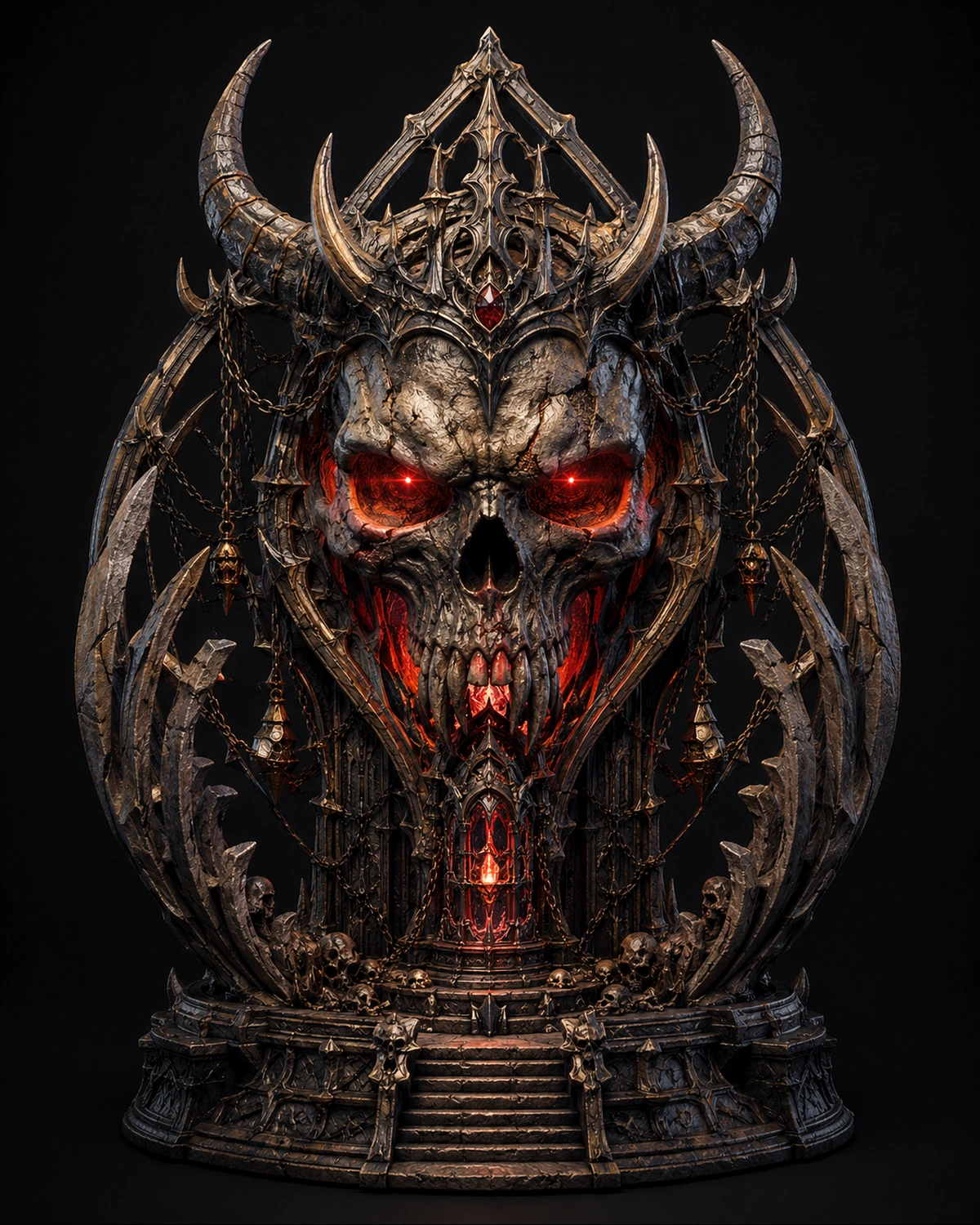 Demonic Skull Throne STLBEAST Light-Core Relics preview