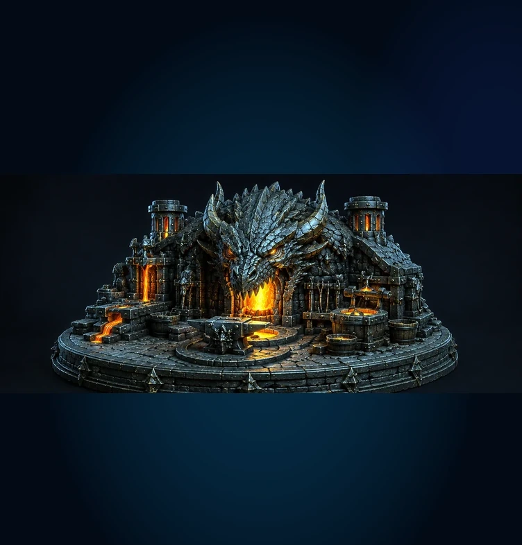 Dragonfire Foundry Display Terrain front product render