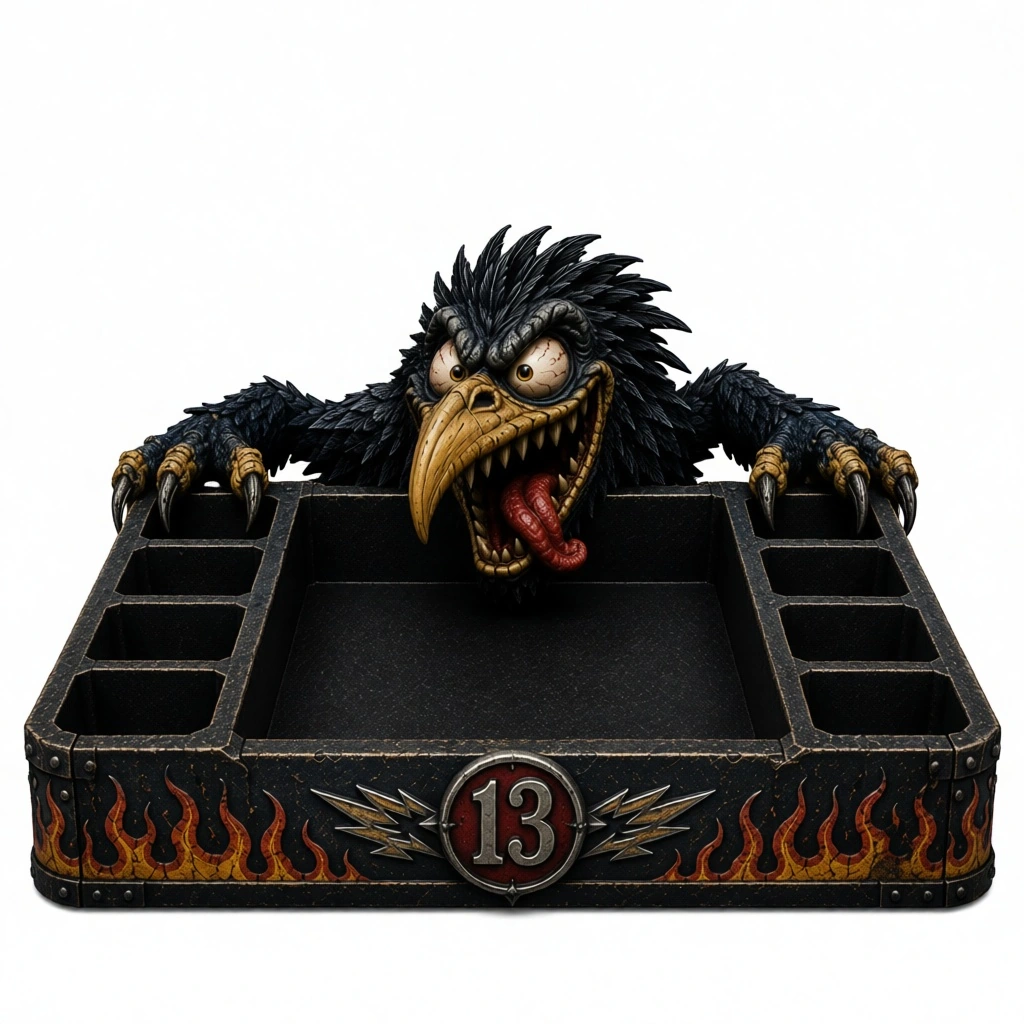 Grotesque Raven 13 Desk Organizer official product render