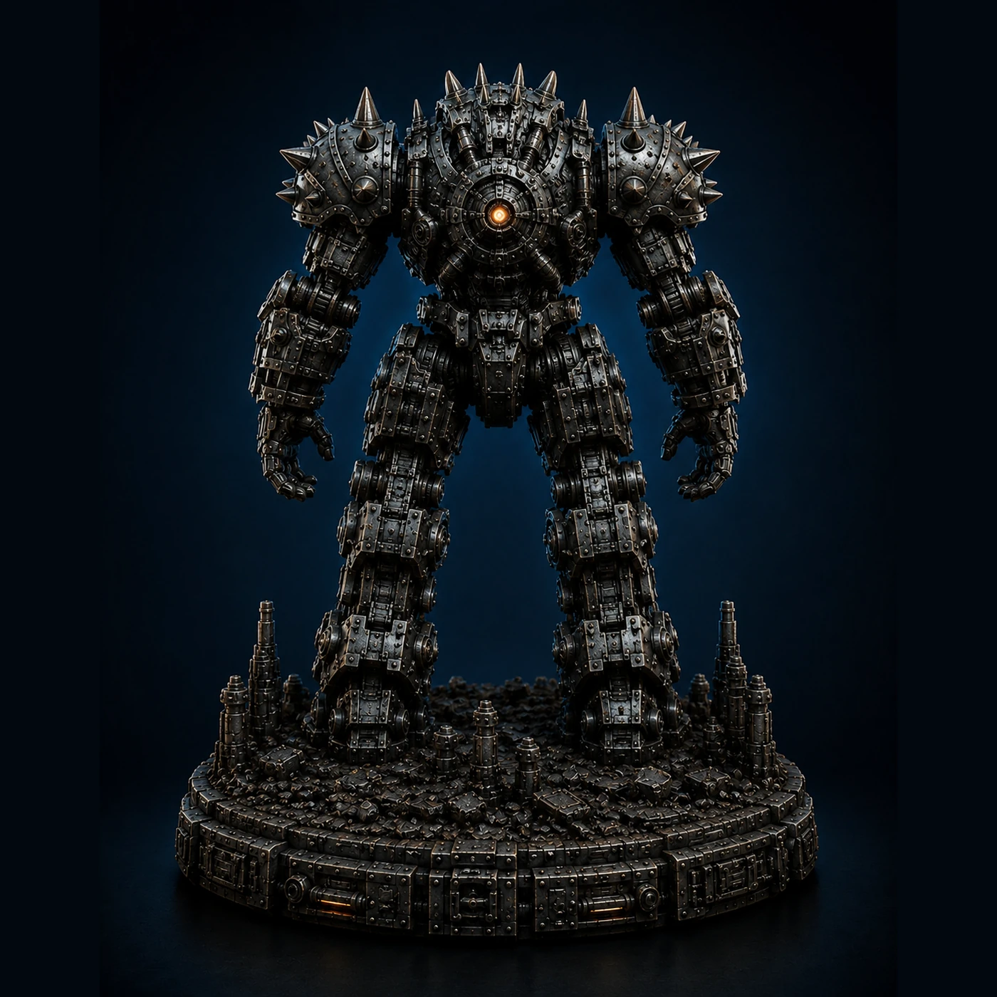 Iron Colossus Mech Bot Warrior back render