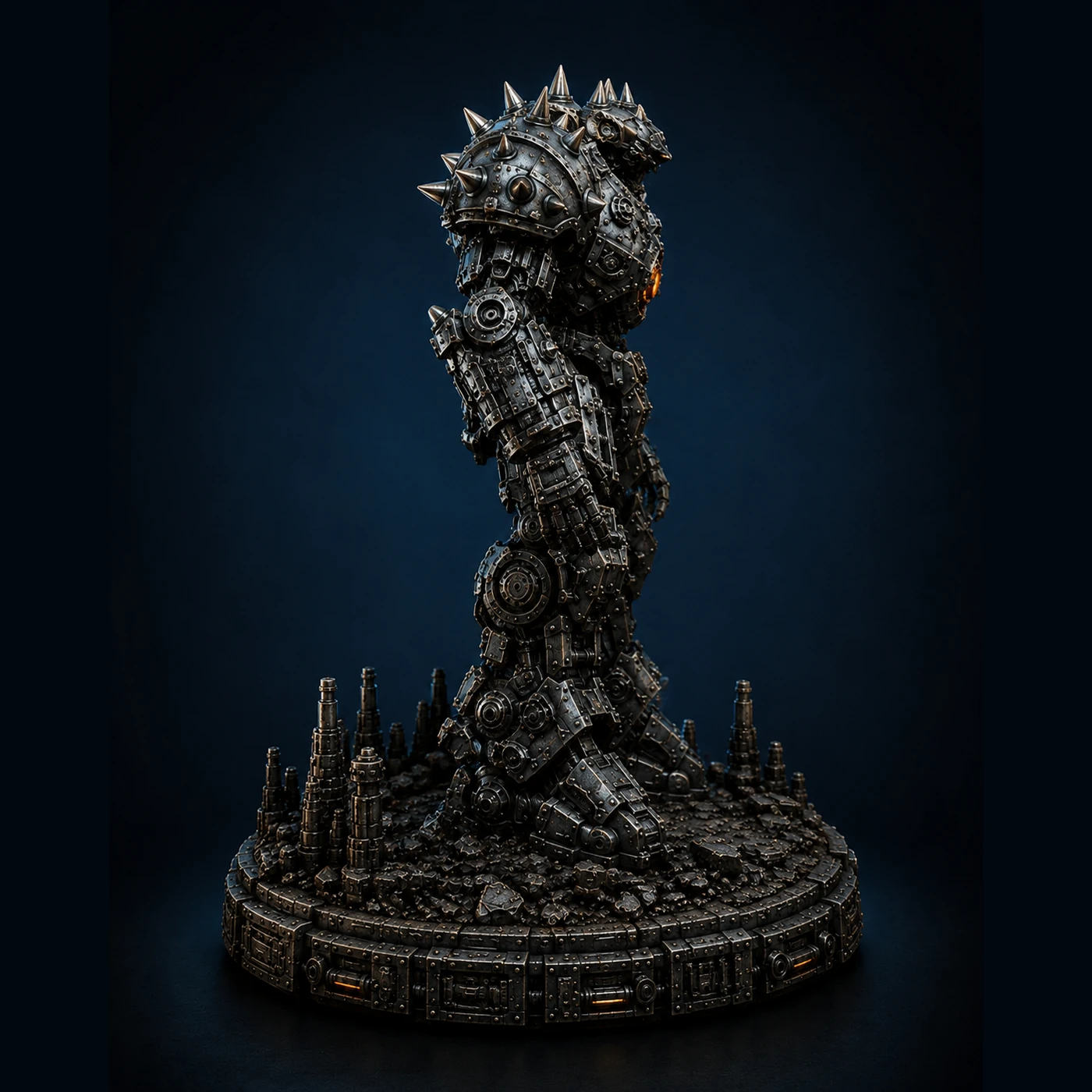 Iron Colossus Mech Bot Warrior side render