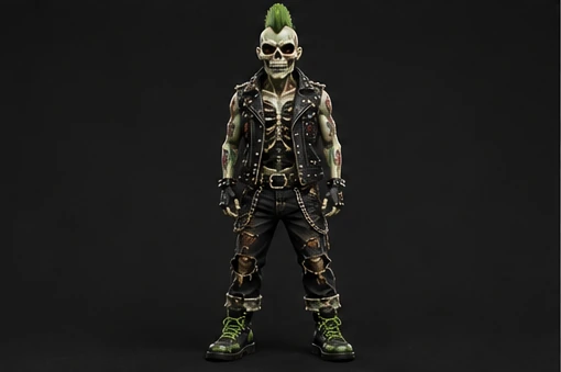 Neon Gravehawk psychobilly STL preview render