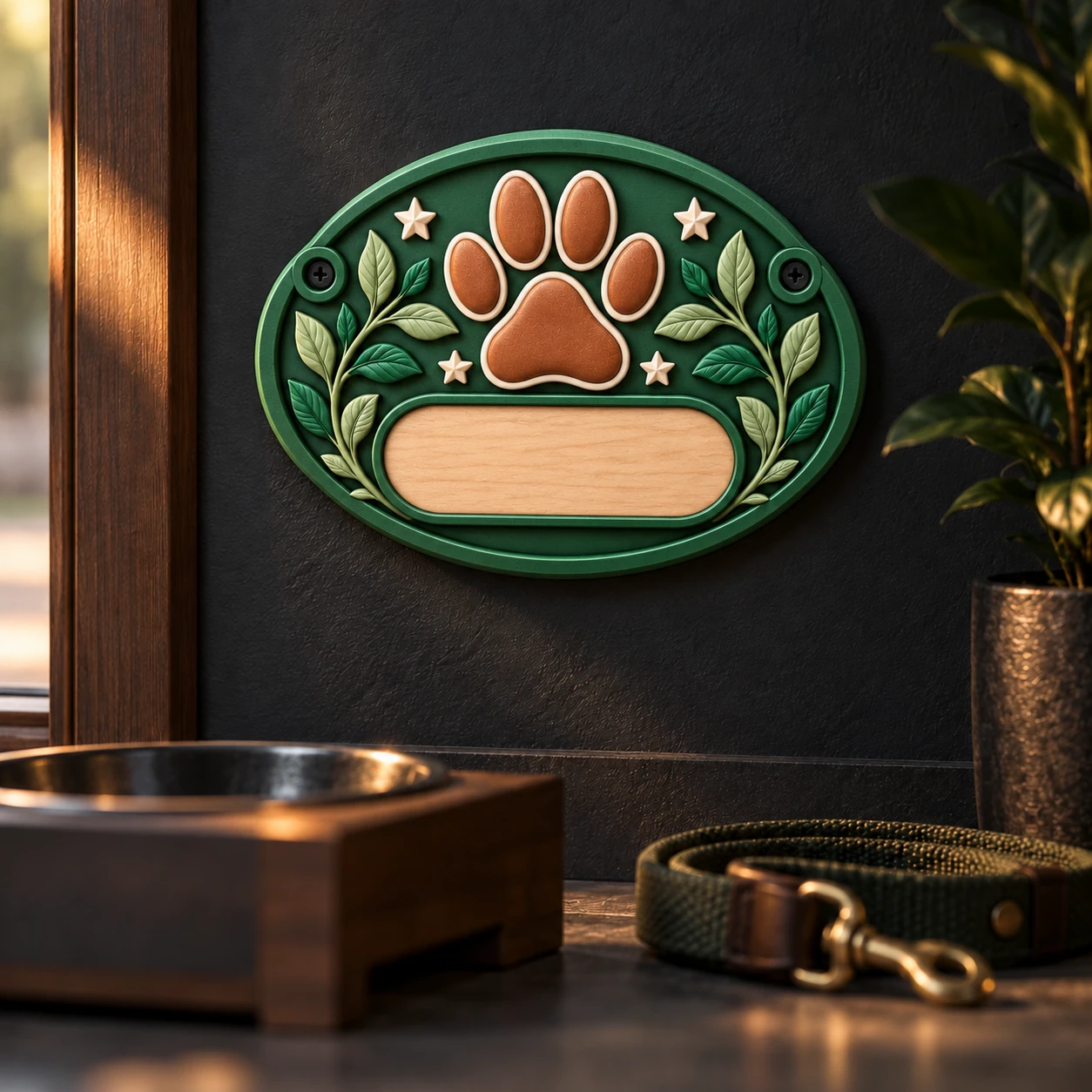 Paw & Leaf Pet Plaque