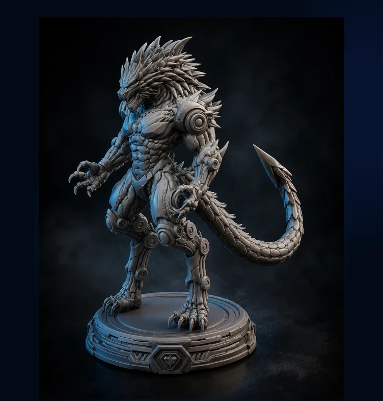 Standing Beast Prime Warrior side render
