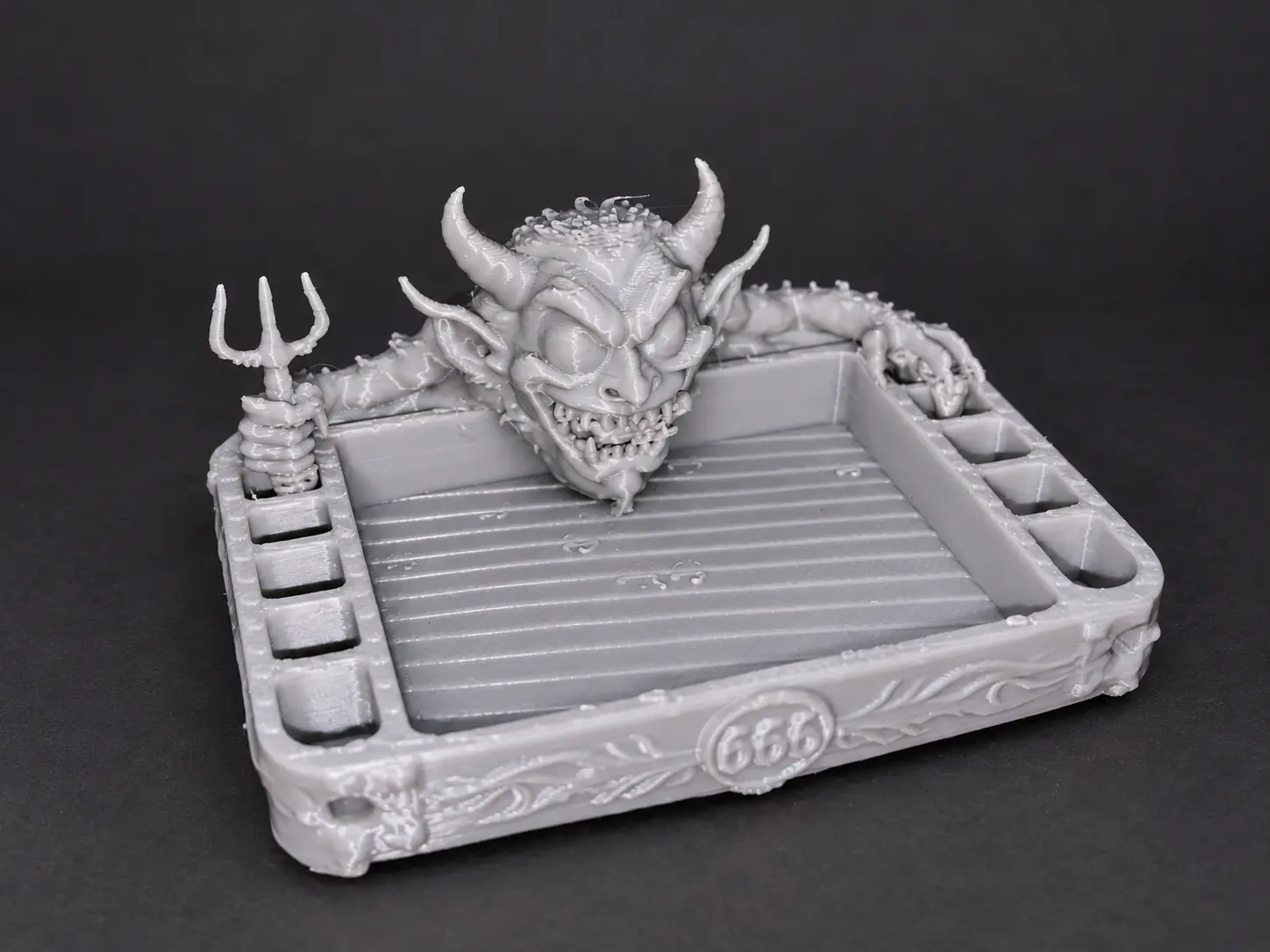Actual printed proof of Infernal Devil 666 Desk Organizer