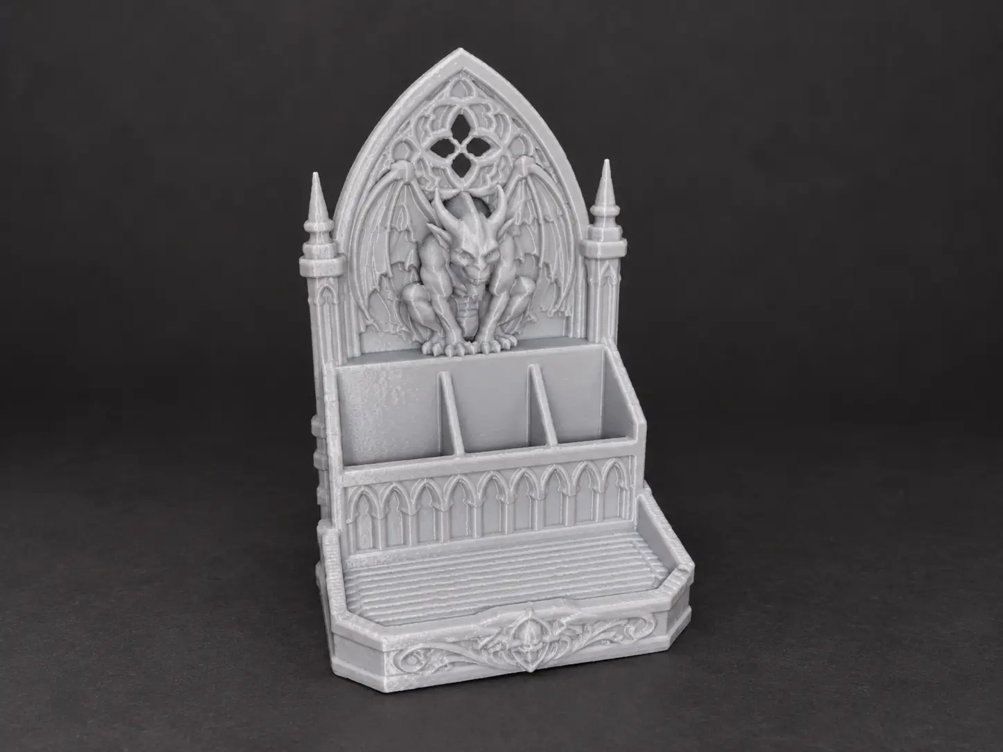 Actual creator test print of Gargoyle Cathedral Desk Organizer