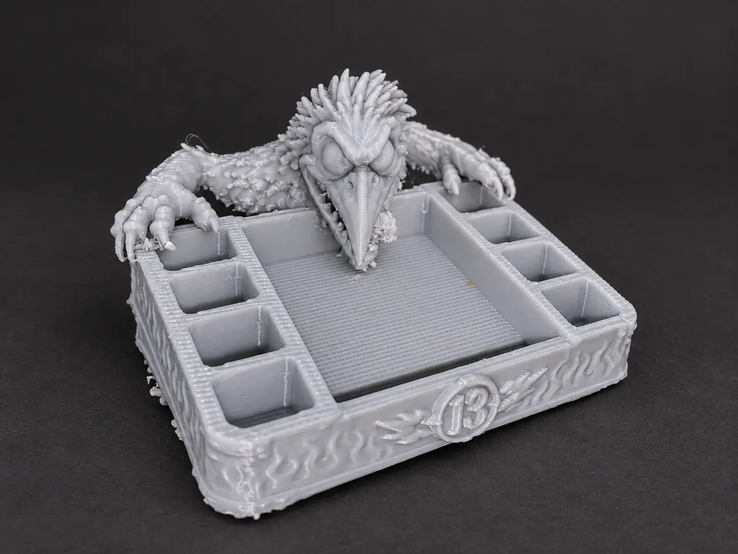 Actual creator test print of Grotesque Raven 13 Desk Organizer